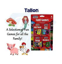 Tallon 4 Pack Donkey Snap Old Maid Children Family Travel Party